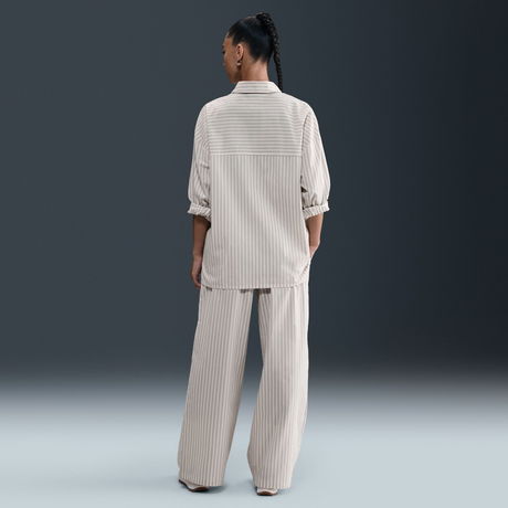 NIKE - Stripe Poplin Pant Kadın Bej Eşofman Altı (1)