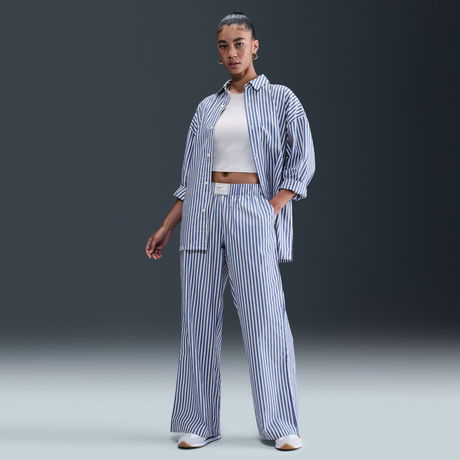 NIKE - Stripe Poplin Pant Kadın Eşofman Altı