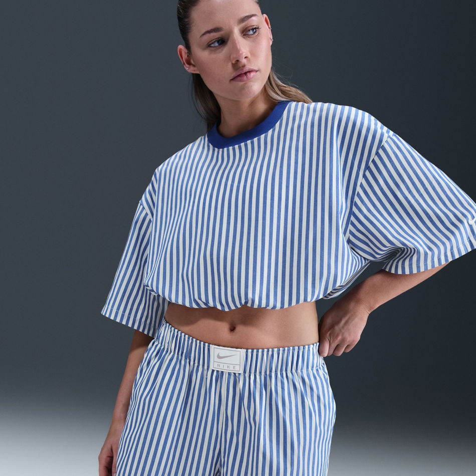 Stripe Poplin Short Kadın Şort