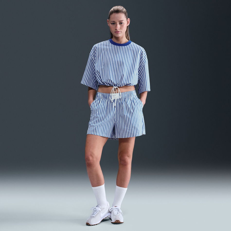 Stripe Poplin Short Kadın Şort