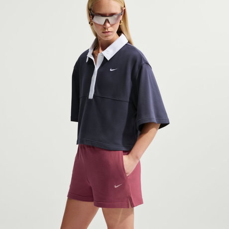 NIKE - Studio Fleece Lw Mr Std Short Kadın Bordo Şort
