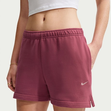 NIKE - Studio Fleece Lw Mr Std Short Kadın Bordo Şort (1)