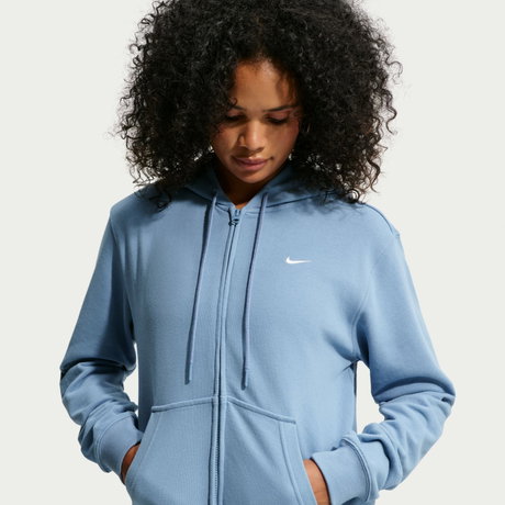 NIKE - Studio Fleece Lw Std Fz Hoodie Kadın Mavi Sweatshirt