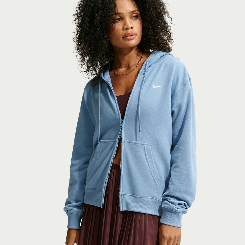 Studio Fleece Lw Std Fz Hoodie Kadın Mavi Sweatshirt