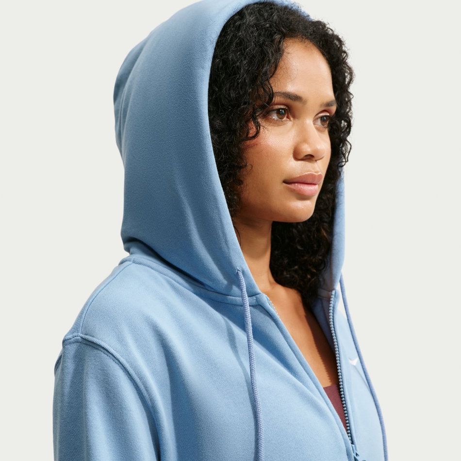 Studio Fleece Lw Std Fz Hoodie Kadın Mavi Sweatshirt