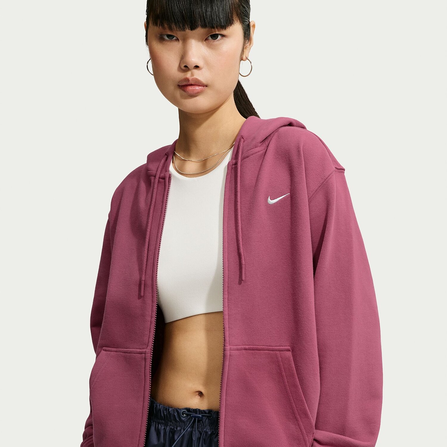 Женский свитшот Nike Studio Fleece Lw Std Fz Hoodie