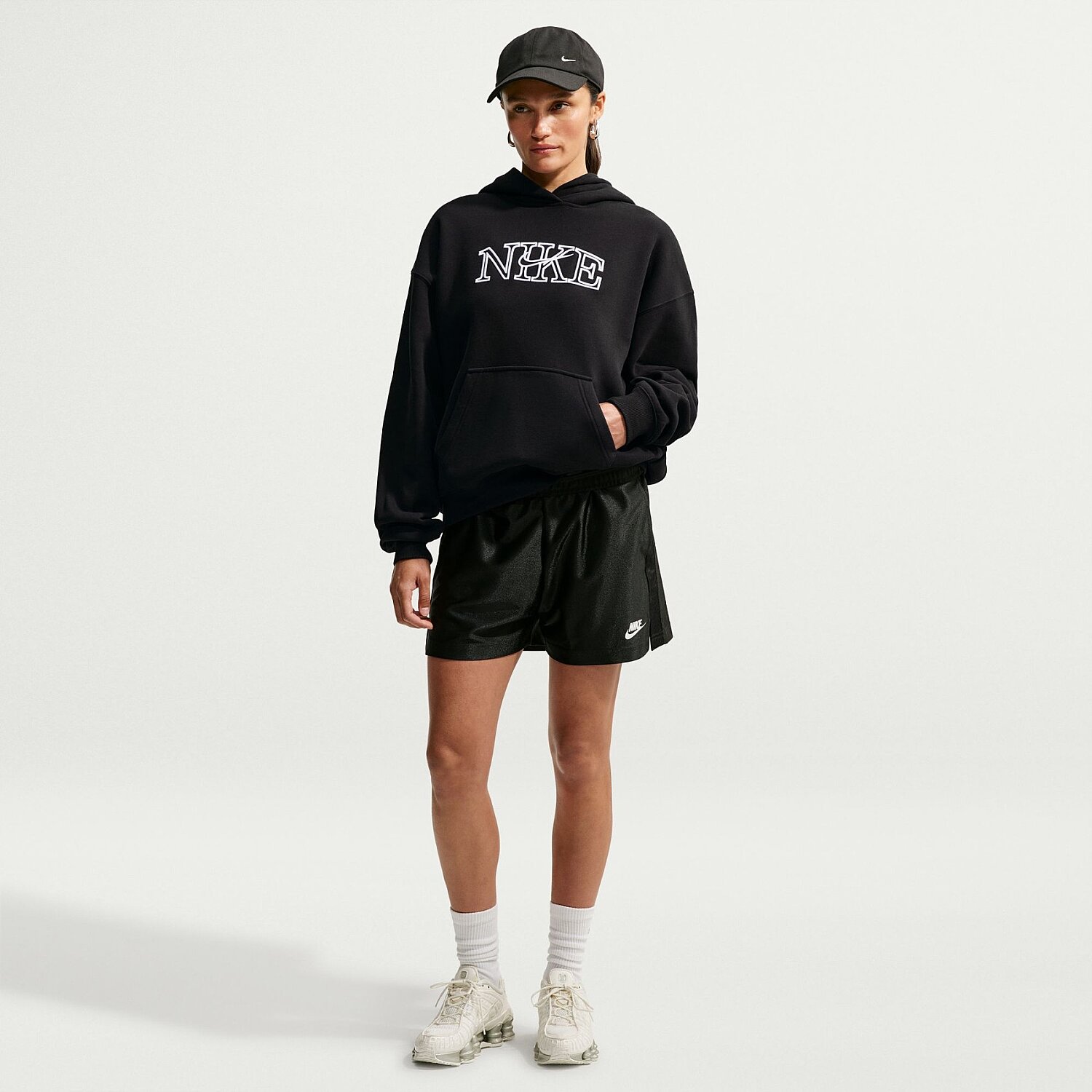 Женский свитшот Nike Studio Fleece Medium Weight "Graphic Pack" Oversized Po Hoodie