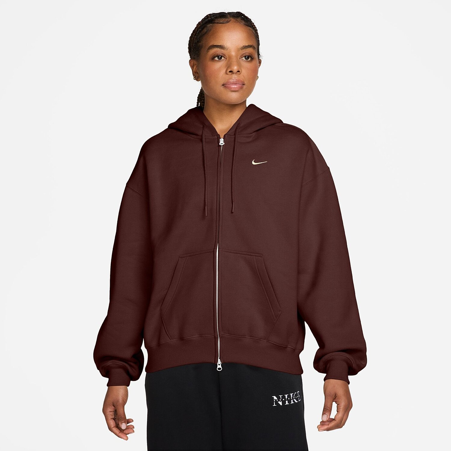 Женский свитшот Nike Studio Fleece Medium Weight Oversized Fz Hoodie