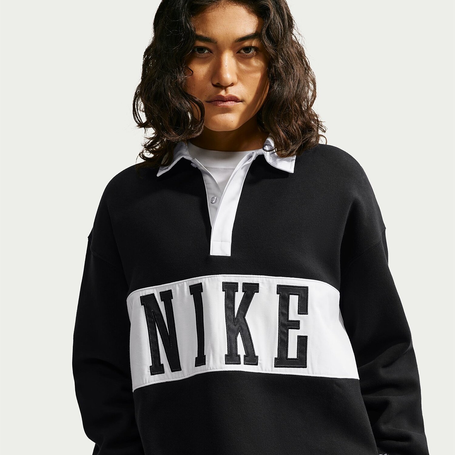Женский свитшот Nike Studio Fleece Medium Weight Oversized Rugby