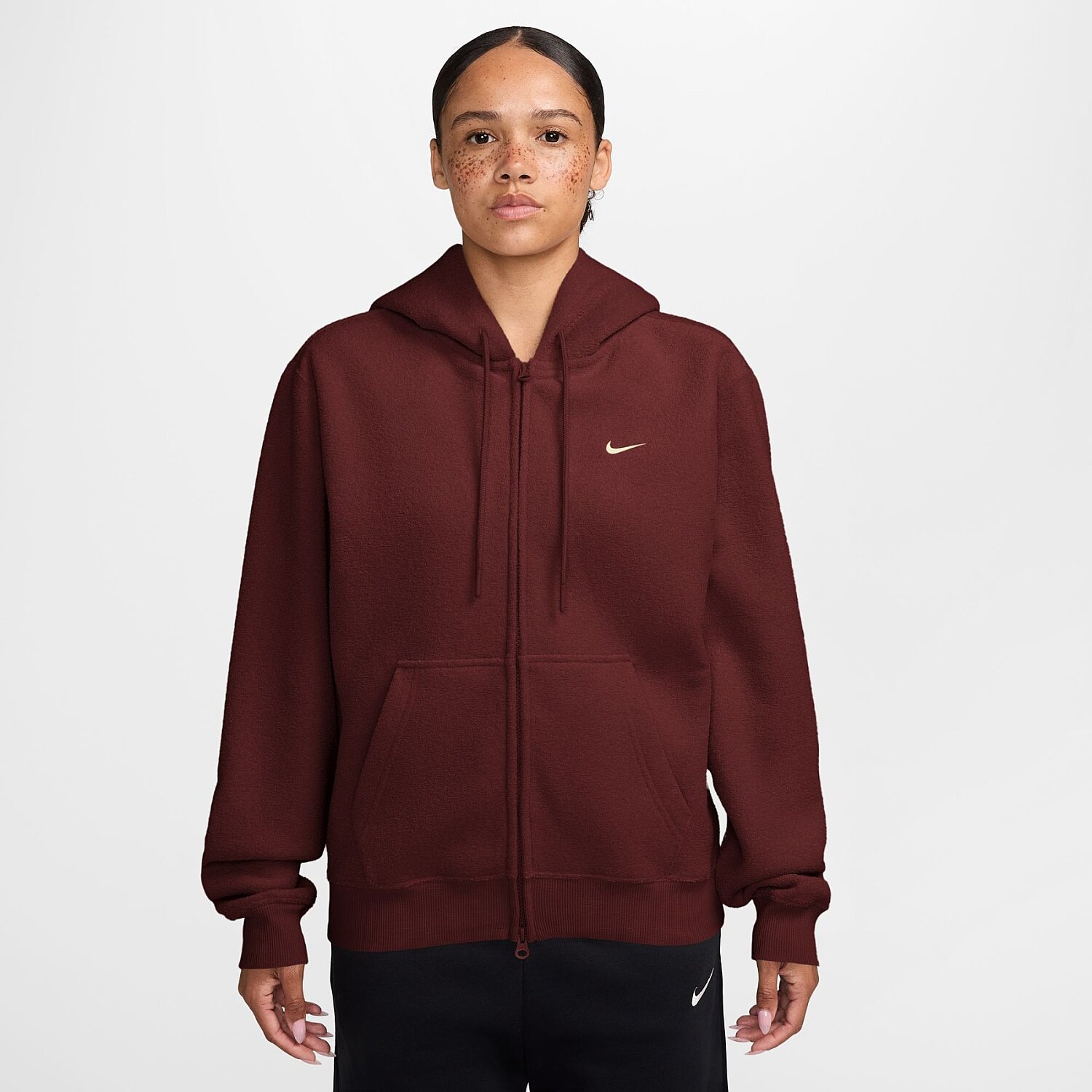 Женский свитшот Nike Studio Fleece Medium Weight Plush Std Fz Hoodie