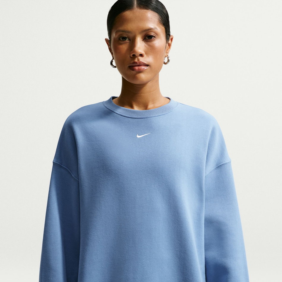 Studio Fleece Mw Os Crew Kadın Mavi Sweatshirt