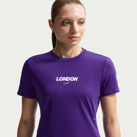 NIKE - Swift Dri-FIT Ss Top London Kadın Mor Tişört