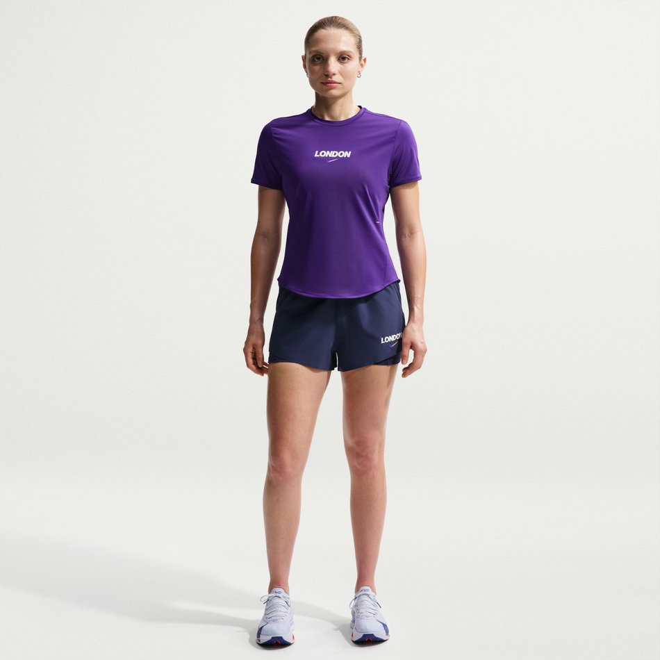Swift Dri-FIT Ss Top London Kadın Mor Tişört