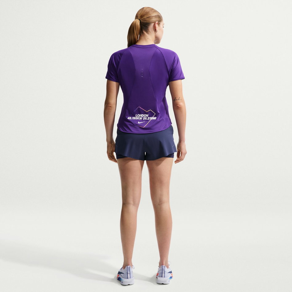 Swift Dri-FIT Ss Top London Kadın Mor Tişört