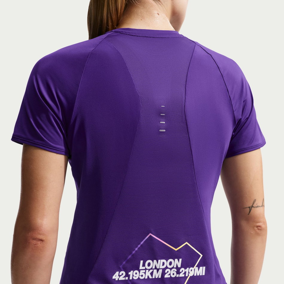 Swift Dri-FIT Ss Top London Kadın Mor Tişört