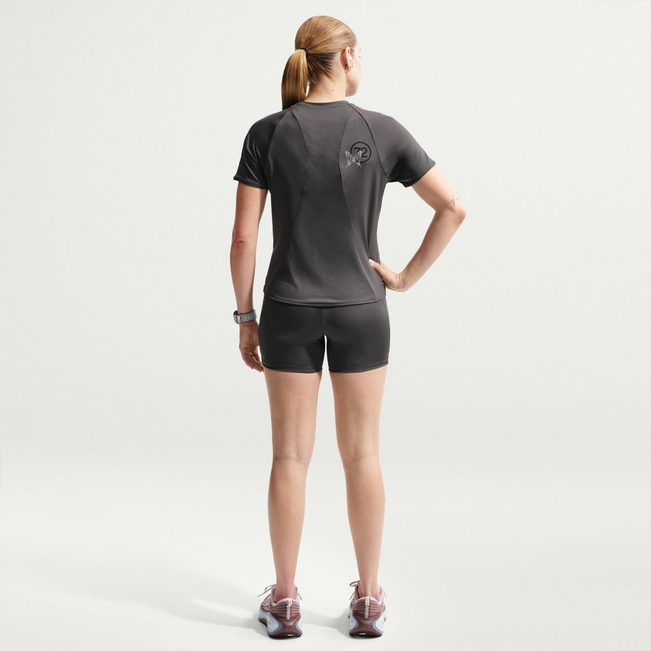 Swift Dri-FIT Top Ss Disrupt Kadın Kahverengi Tişört