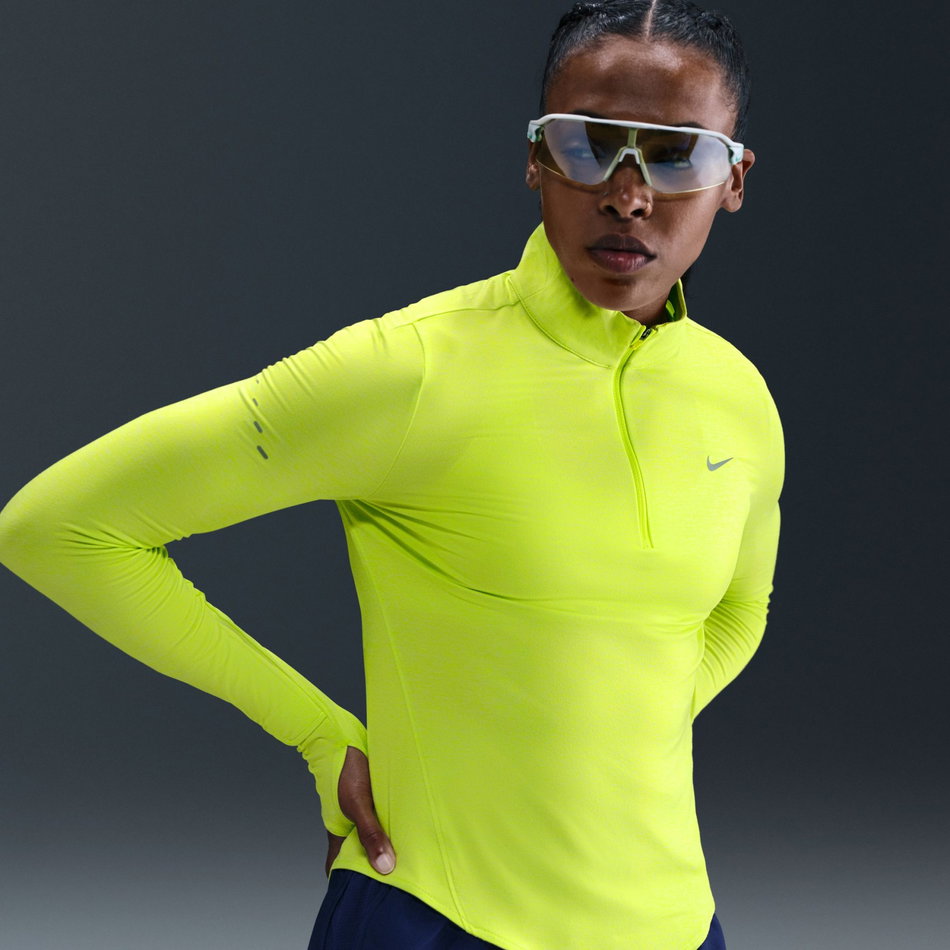 Swift Dri-FIT UV HZ Top Kadın Sarı Sweatshirt