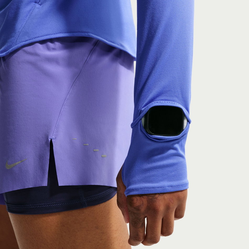 Swift Dri-FIT UV Ls Crew Kadın Mavi Sweatshirt