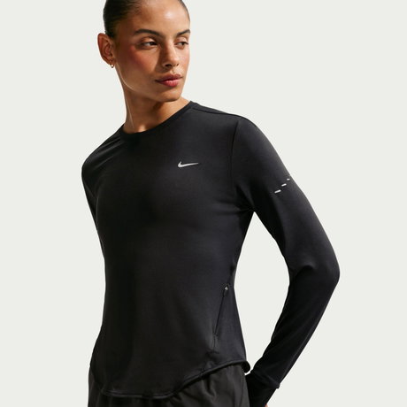 NIKE - Swift Dri-FIT UV LS Crew Kadın Siyah Sweatshirt