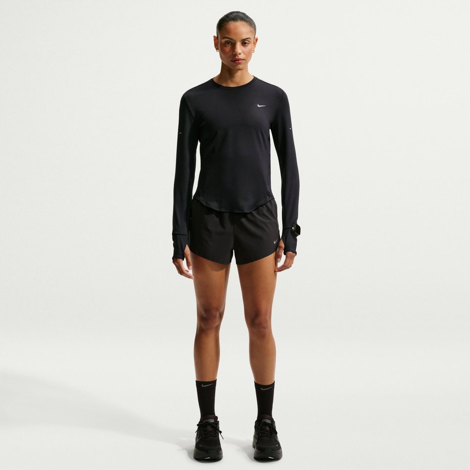 Swift Dri-FIT UV LS Crew Kadın Siyah Sweatshirt