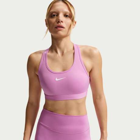 NIKE - Swoosh Med Spt Bra Pedli Kadın Pembe Sporcu Sütyeni