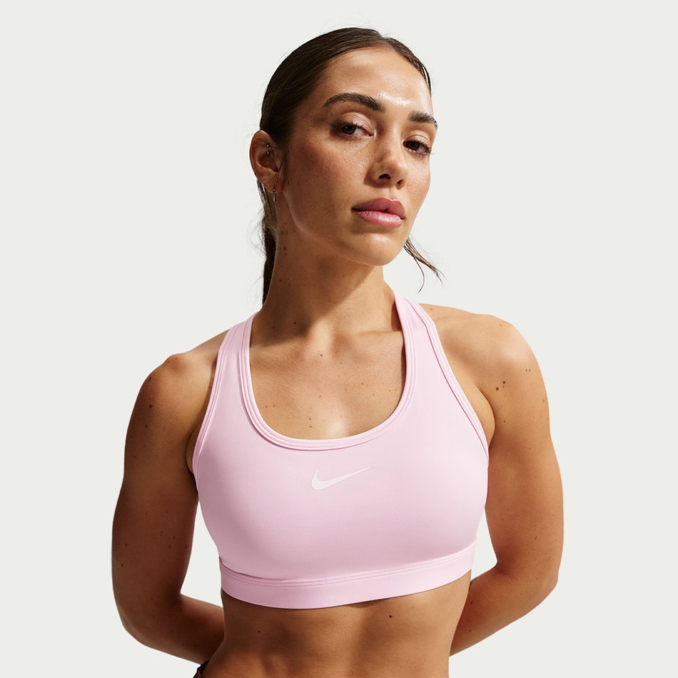 Swoosh Med Spt Bra Pedli Kadın Pembe Sporcu Sütyeni