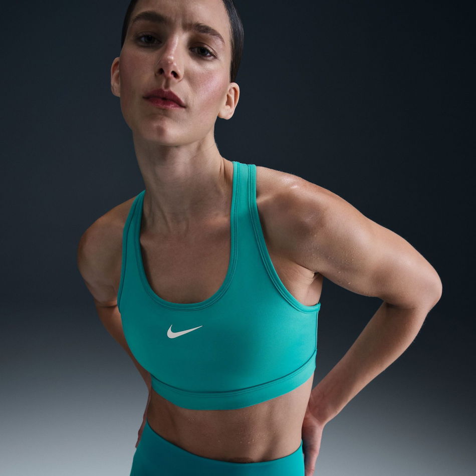 Swoosh Medium Support Bra Kadın Mavi Sporcu Sütyeni
