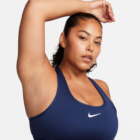 NIKE - Swoosh Medium Support Bra Kadın Mavi Sporcu Sütyeni (1)
