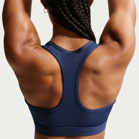 NIKE - Swoosh Medium Support Bra Pedli Kadın Mavi Sporcu Sütyeni (1)