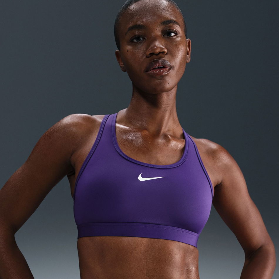 Swoosh Medium Support Bra Kadın Mor Sporcu Sütyeni