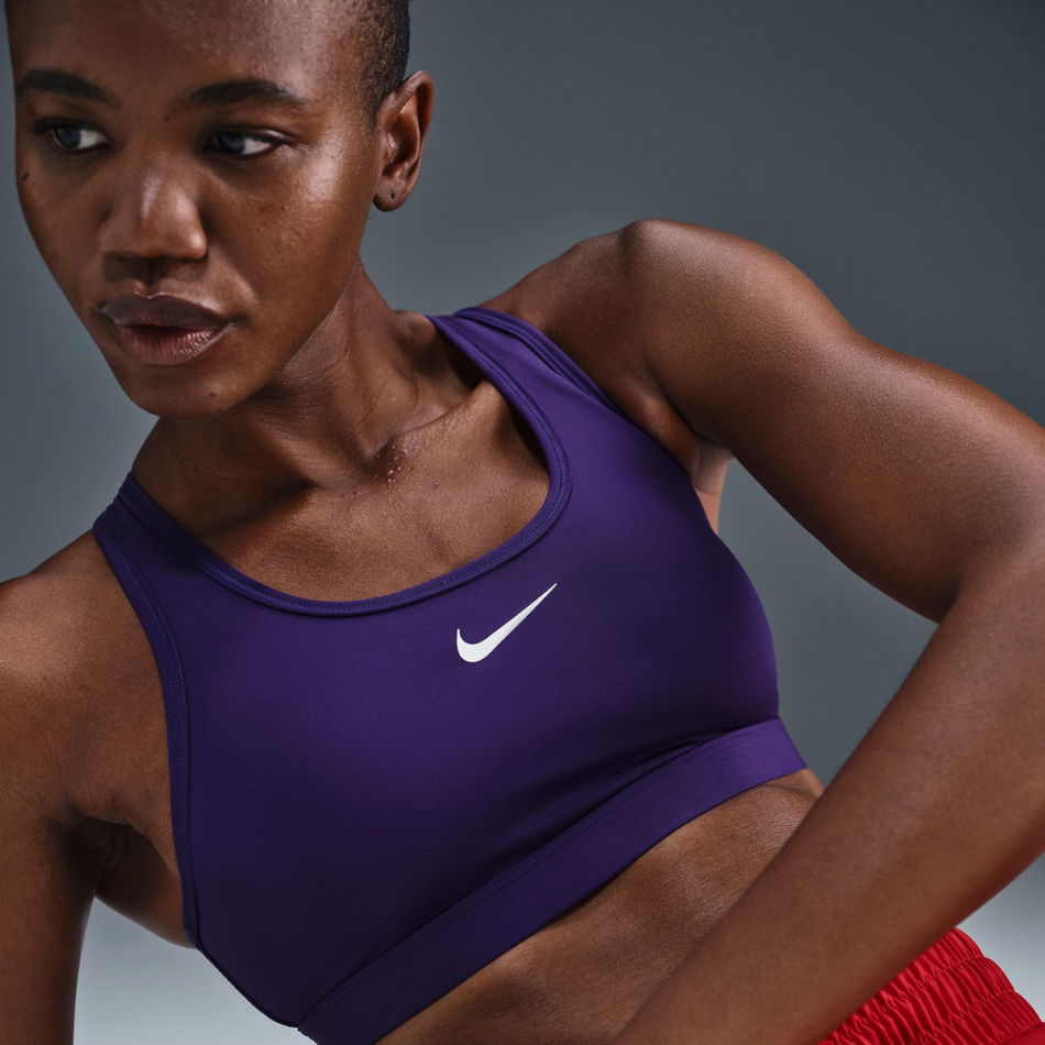 Swoosh Medium Support Bra Kadın Mor Sporcu Sütyeni