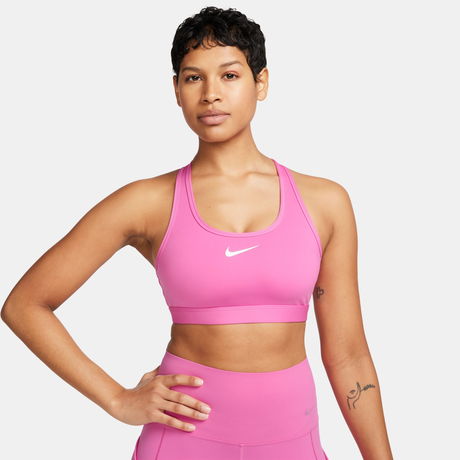 NIKE - Swoosh Medium Support Bra Kadın Pembe Sporcu Sütyeni