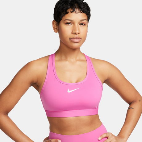 NIKE - Swoosh Medium Support Bra Kadın Pembe Sporcu Sütyeni (1)