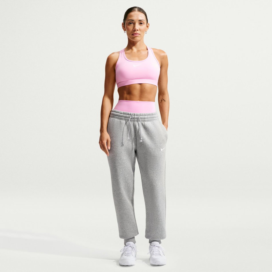 Swoosh Orta Destekli Bra Kadın Pembe Sporcu Sütyeni
