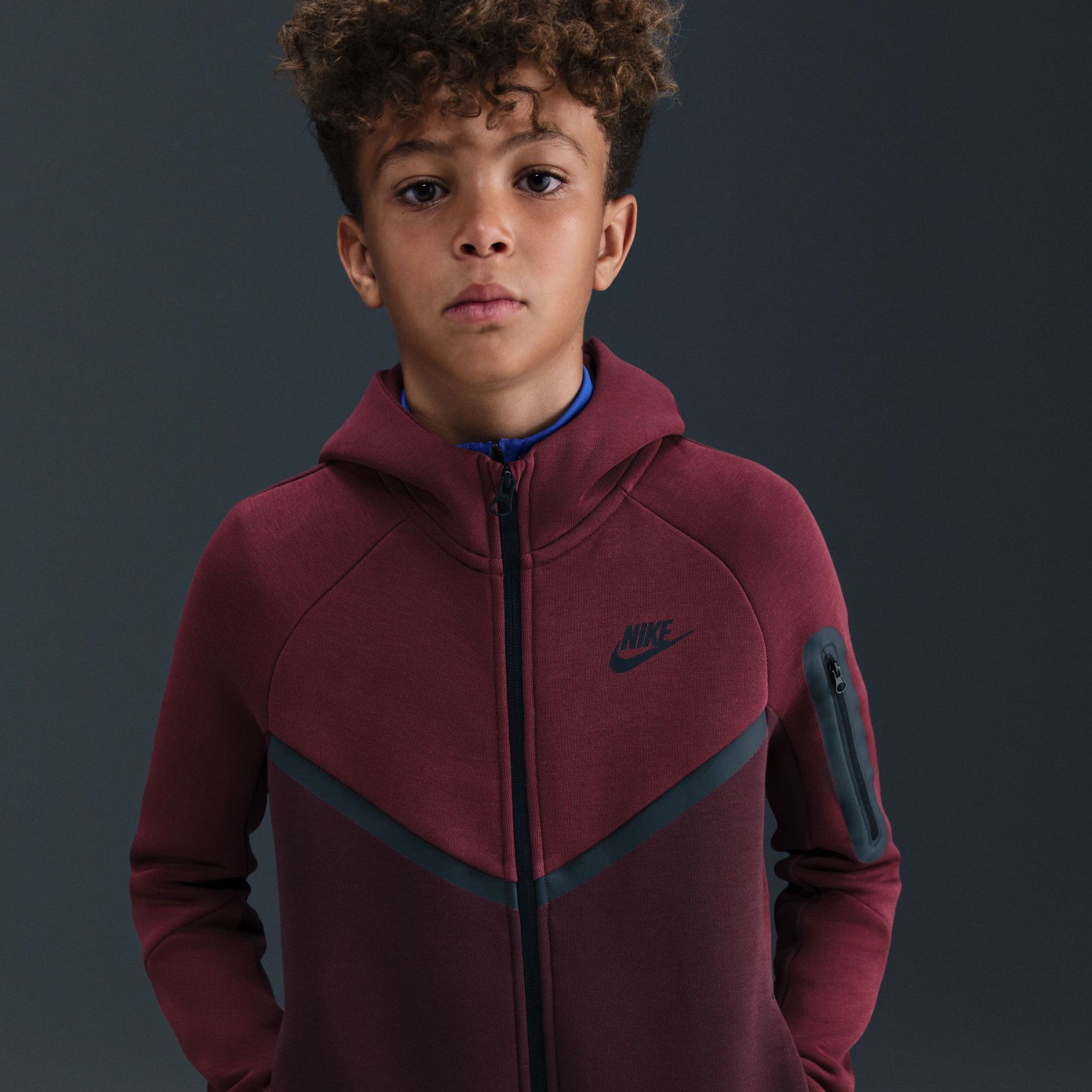 Nike Tech Fleece FZ Çocuk Bordo Sweatshirt HV5867-653