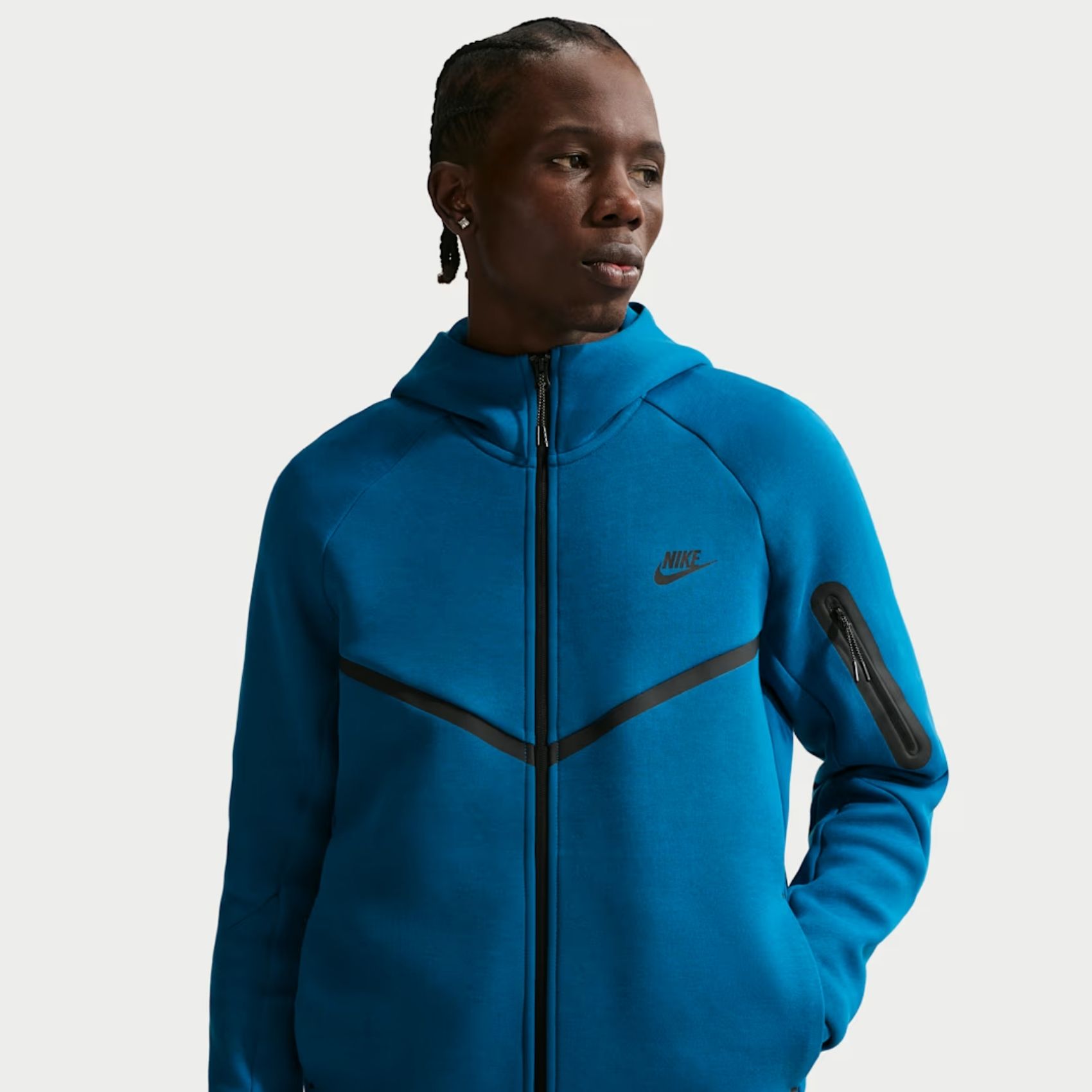 Nike Tech Fleece Fz Windrunner Ho Erkek Mavi Sweatshirt HV0949-476
