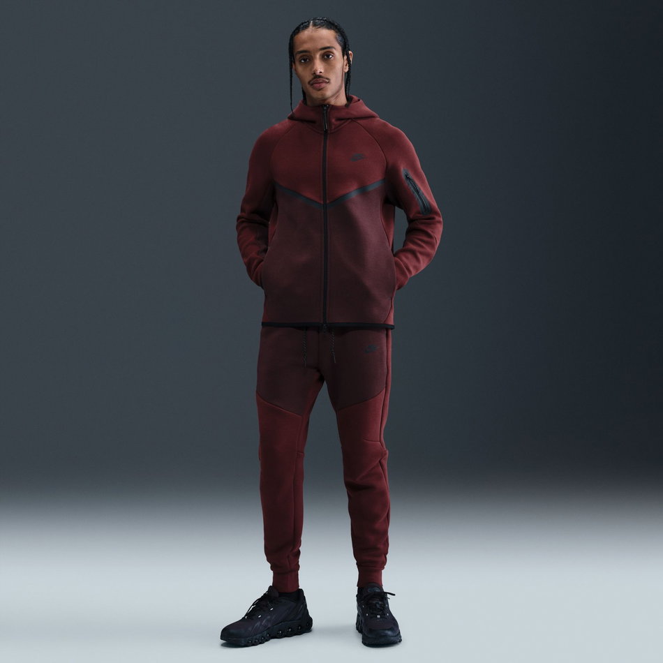 Tech Fleece FZ Windrunner Hoodie Erkek Bordo Sweatshirt