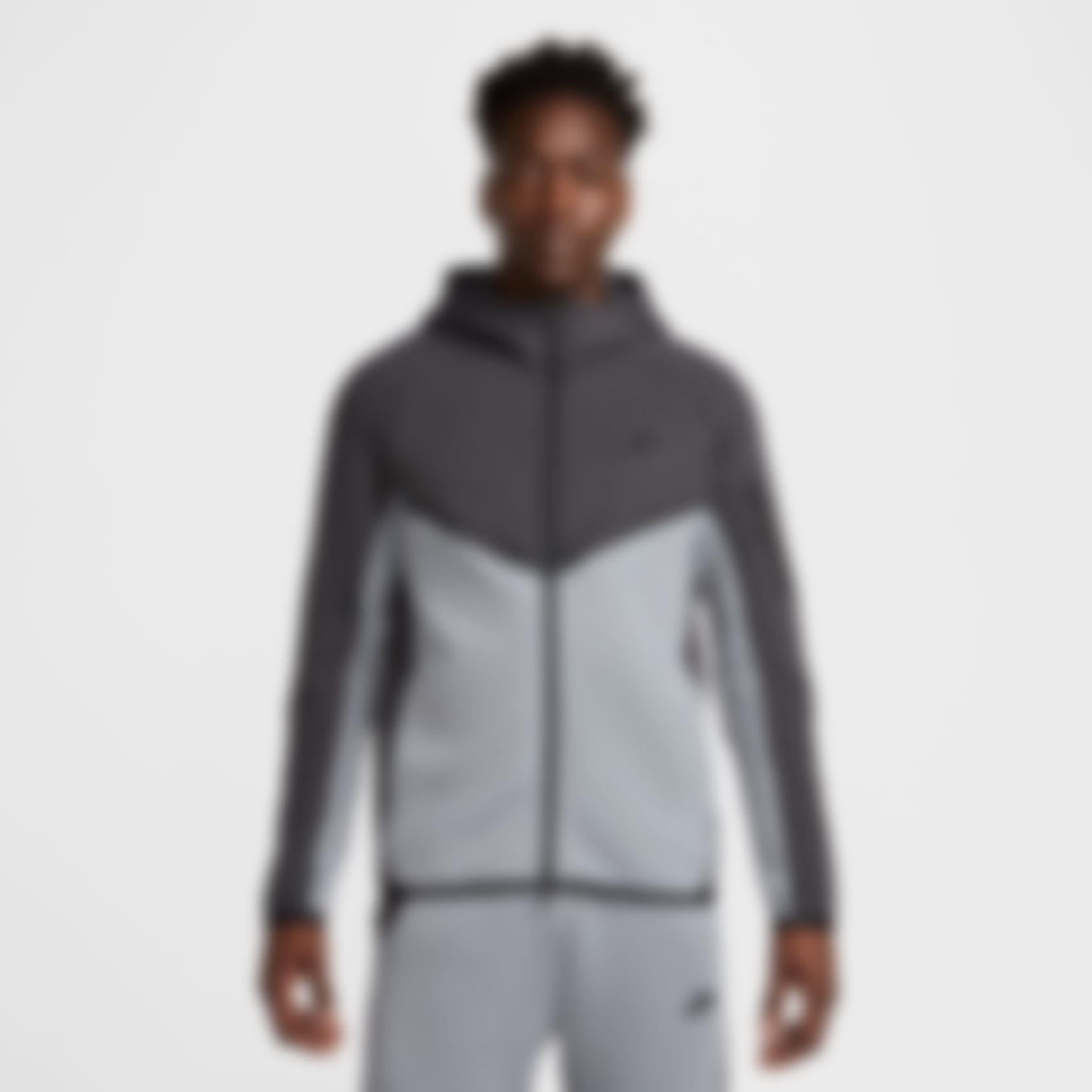 NIKE - Tech Fleece FZ Windrunner Hoodie Erkek Gri Sweatshirt