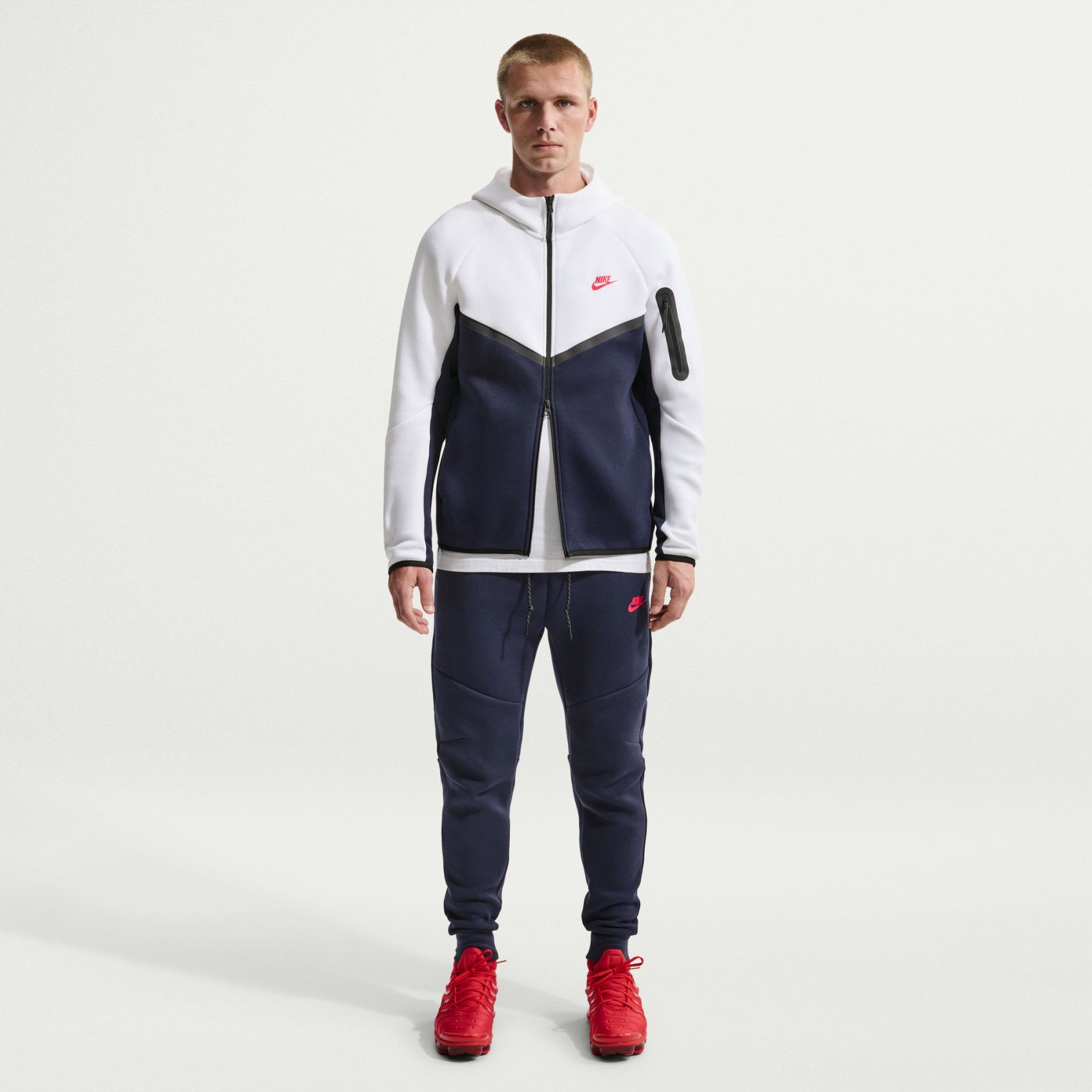 NIKE - Tech Fleece Fz Wr Hoodie Erkek Beyaz Sweatshirt