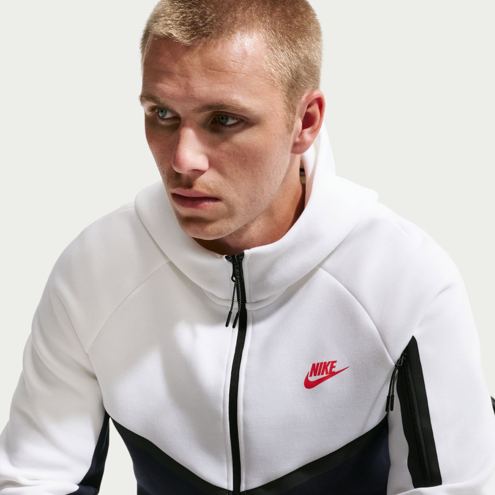 Nike Tech Fleece Fz Wr Hoodie Erkek Beyaz Sweatshirt HV0949-100