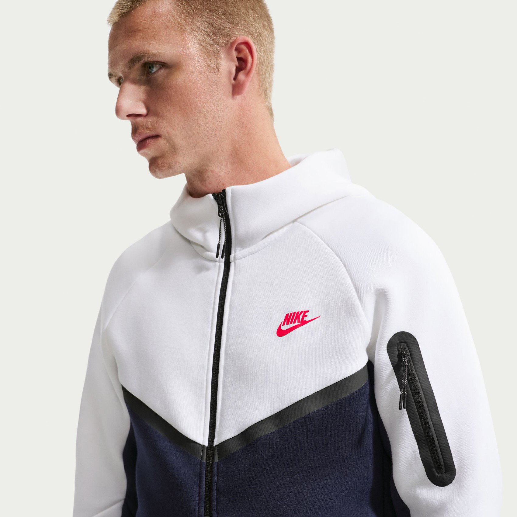 Nike Tech Fleece Fz Wr Hoodie Erkek Beyaz Sweatshirt HV0949-100