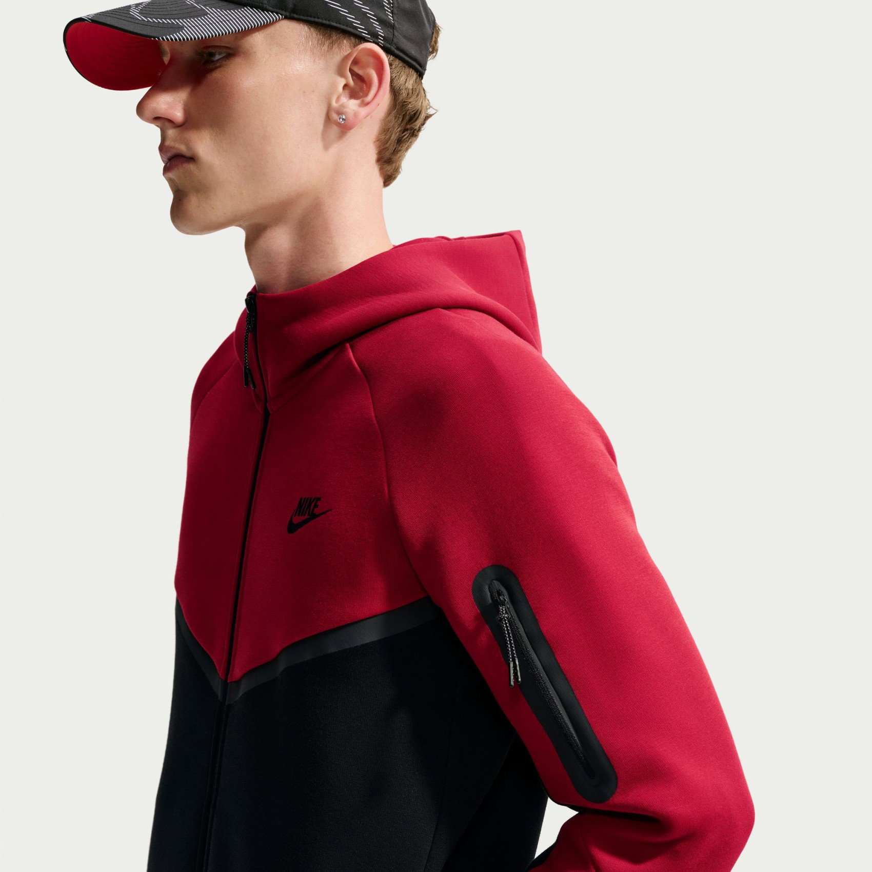 NIKE - Tech Fleece Fz Wr Hoodie Erkek Kırmızı Sweatshirt