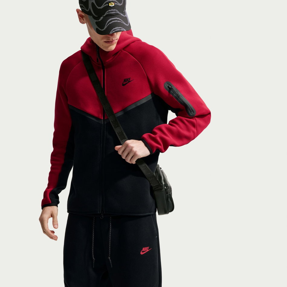 Tech Fleece Fz Wr Hoodie Erkek Kırmızı Sweatshirt