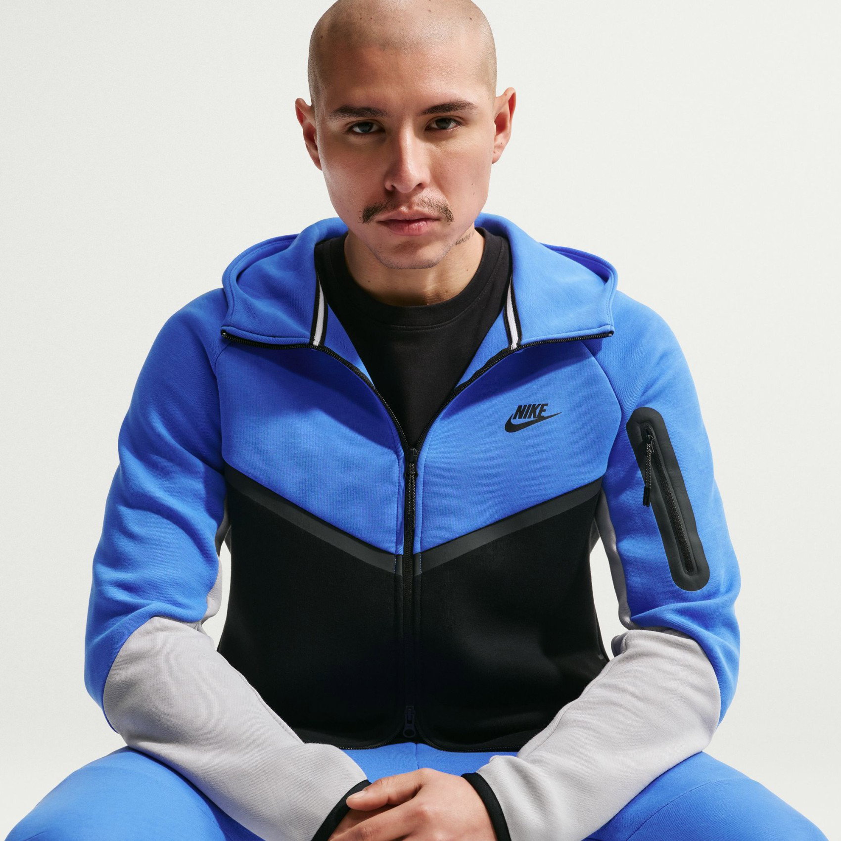 Nike Tech Fleece Fz Wr Hoodie Erkek Mavi Sweatshirt HV0949-453