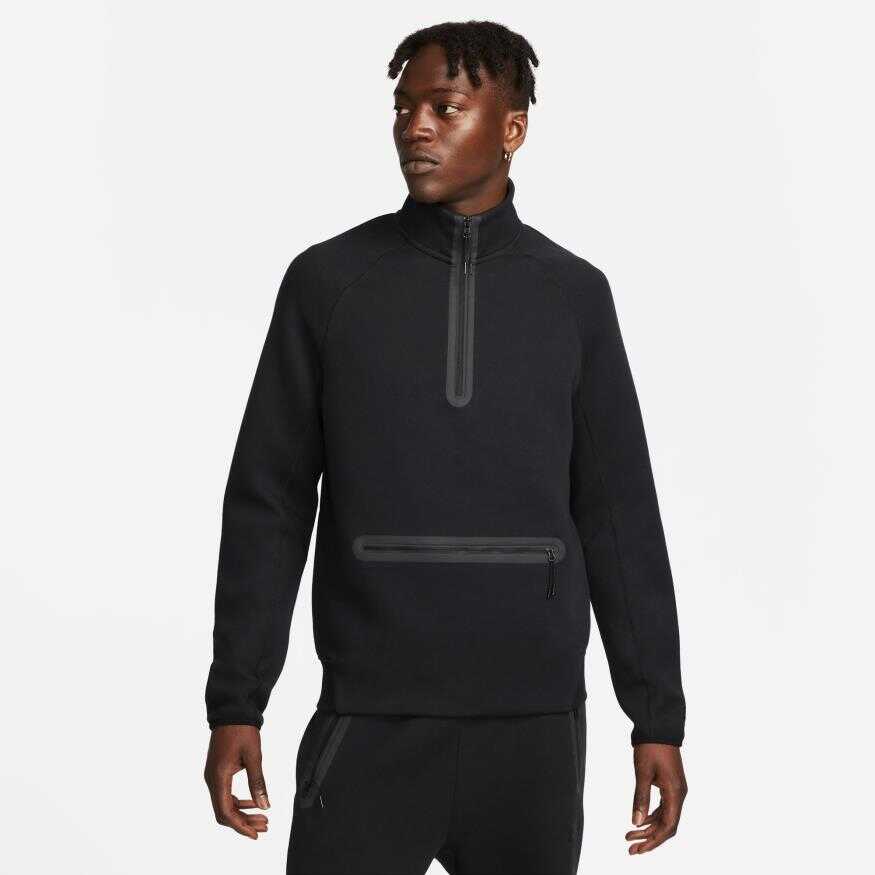 thumbnail image 2 of BigBEE Men’s Half Zip Fleece Sweat Top – 80% Cotton – Outdoor Casual Sport Jacket 2 of 2