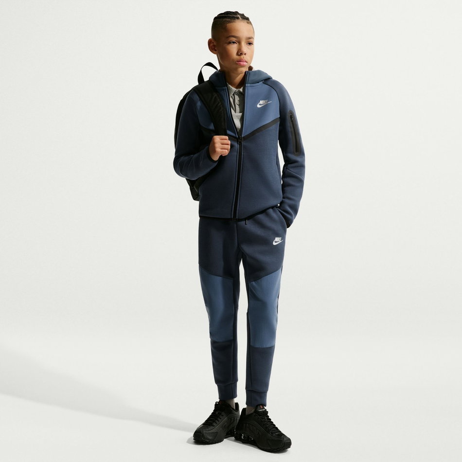 Tech Fleece Mix Fz Çocuk Mavi Sweatshirt