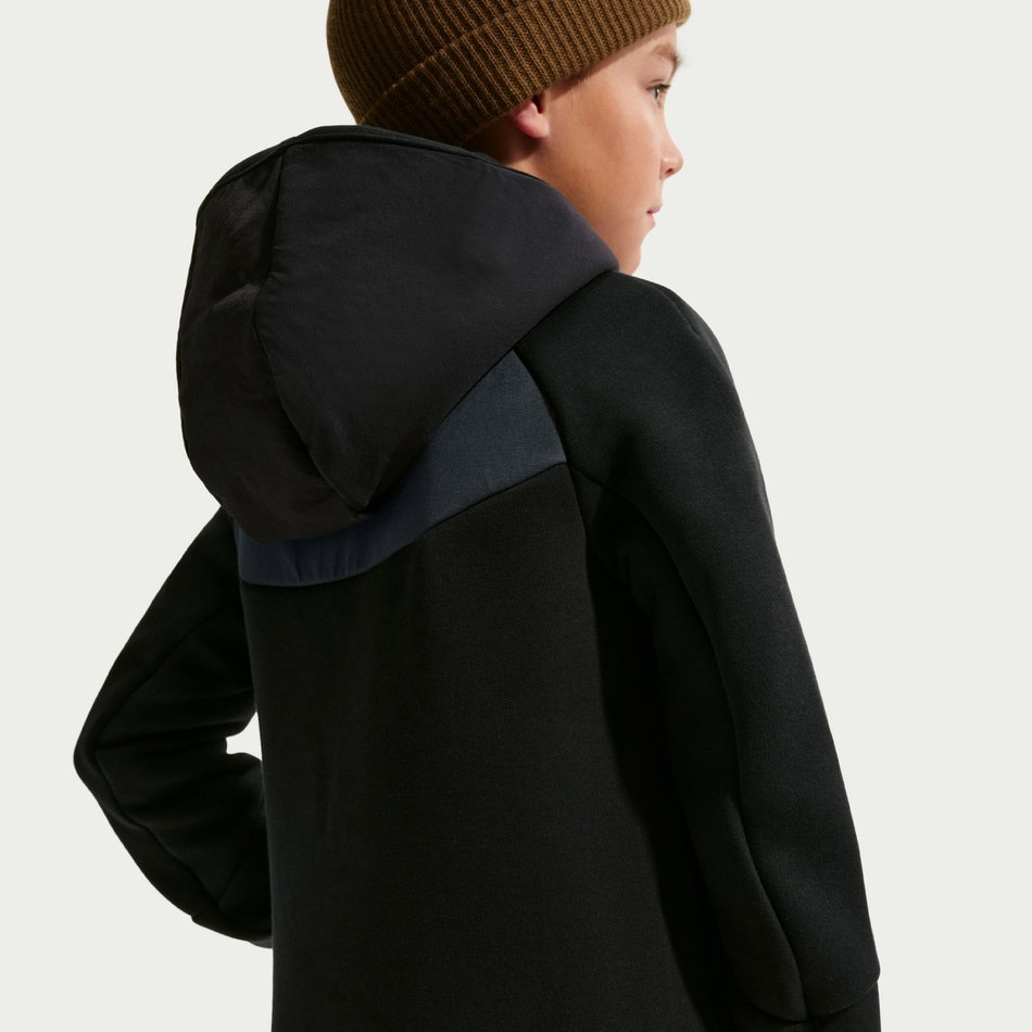 Tech Fleece Mix FZ Çocuk Siyah Sweatshirt