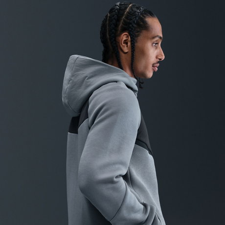 NIKE - Tech Fleece Mix Wr Hoodie Erkek Gri Sweatshirt (1)
