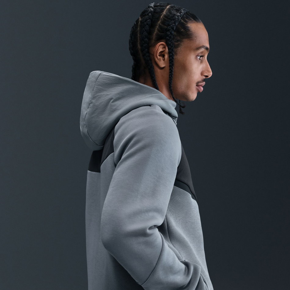 Tech Fleece Mix Wr Hoodie Erkek Gri Sweatshirt