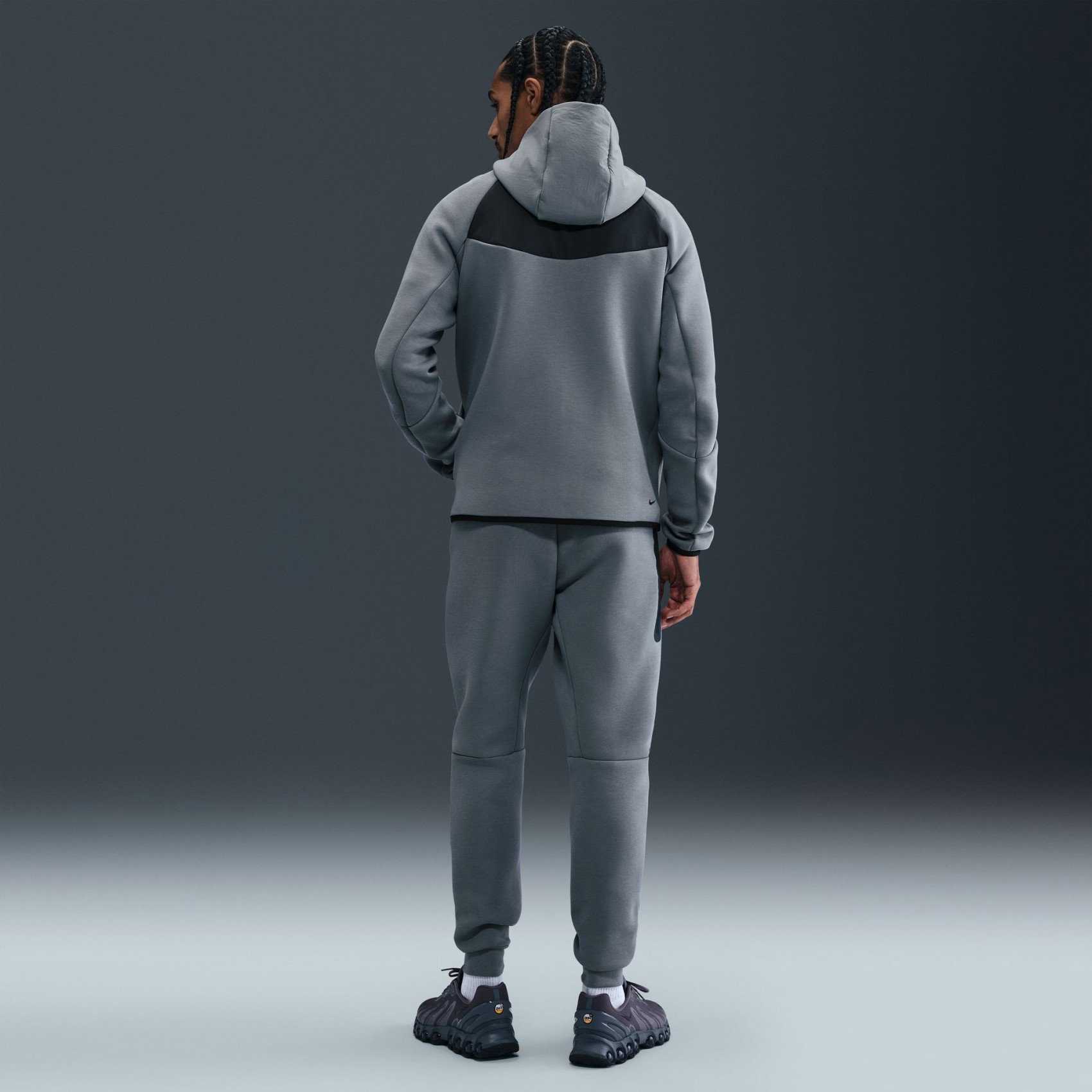 Nike Tech Fleece Mix Wr Hoodie Erkek Gri Sweatshirt IH4302-065